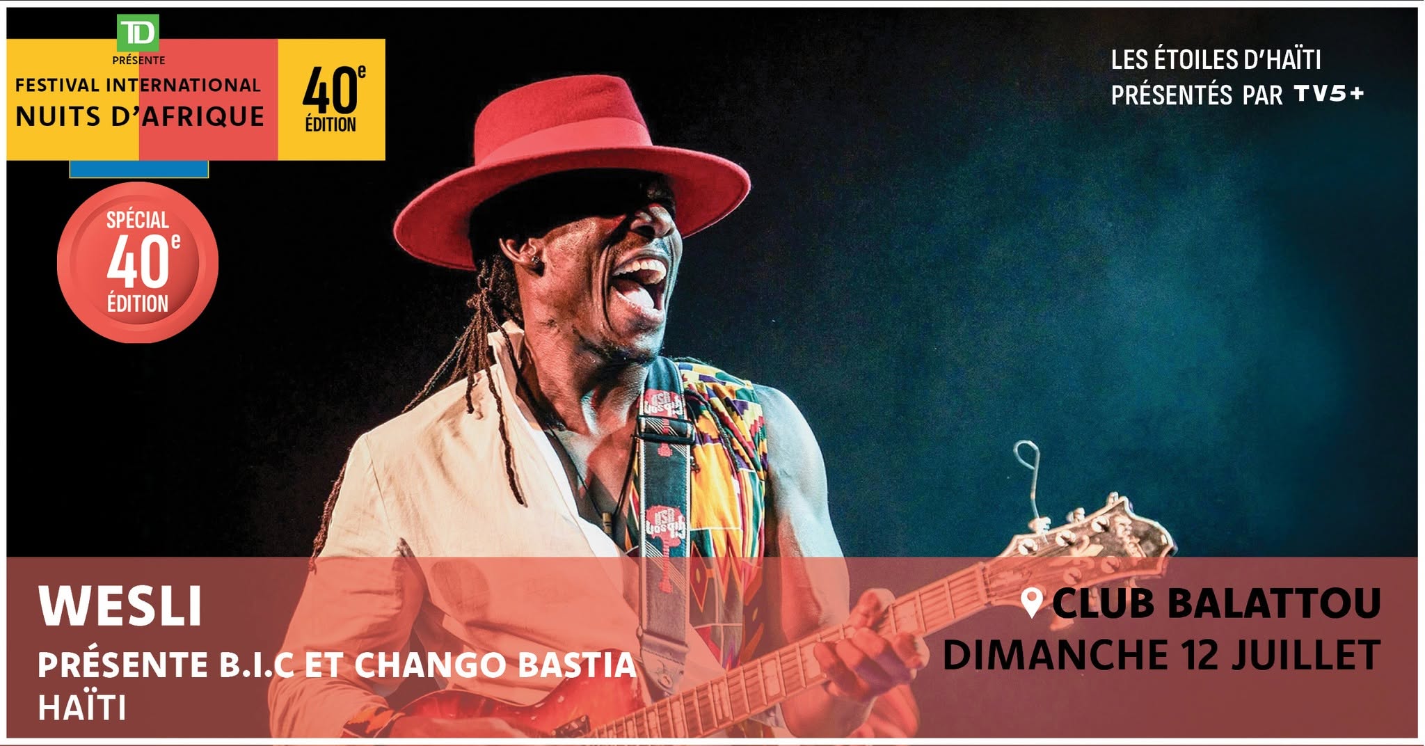 WESLI présente B.I.C et Chango Bastia - Festival international Nuits d'Afrique 2026