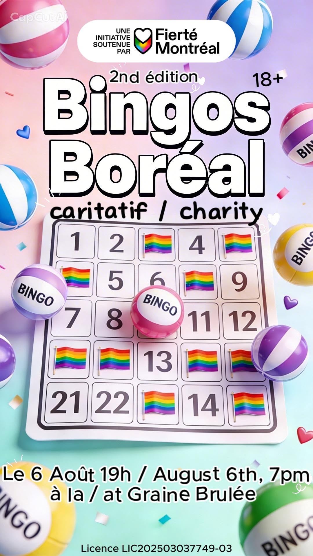 Bingo Boréal Caritatif - Édition Fierté