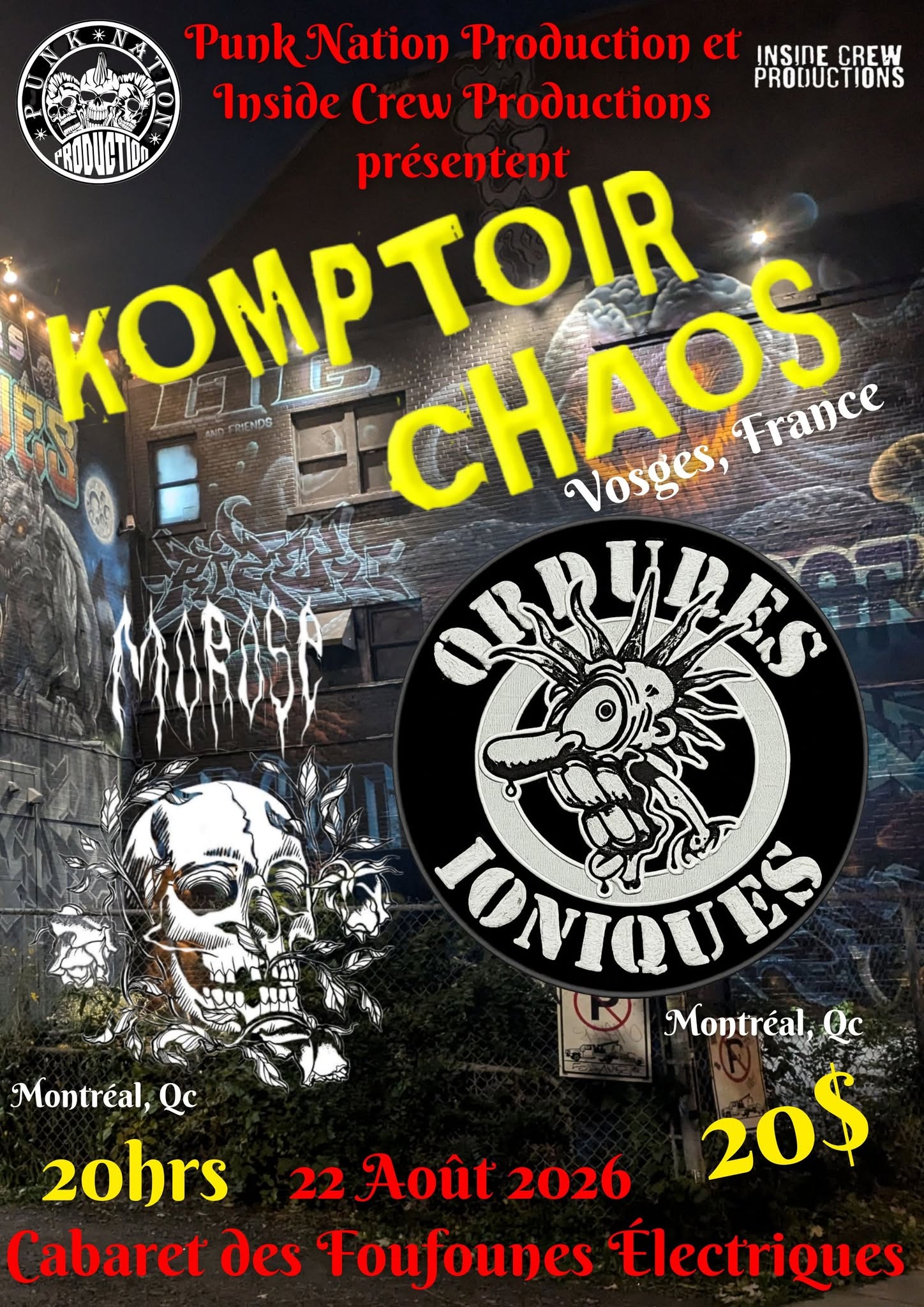 Morose (Mtl)-Les Ordures Ioniques (Mtl) -Komptoir Chaos (France)