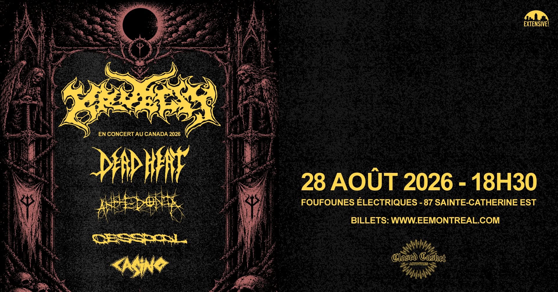 Kruelty + Dead Heat + Anhedonia + Cesspool + Casino | Montréal