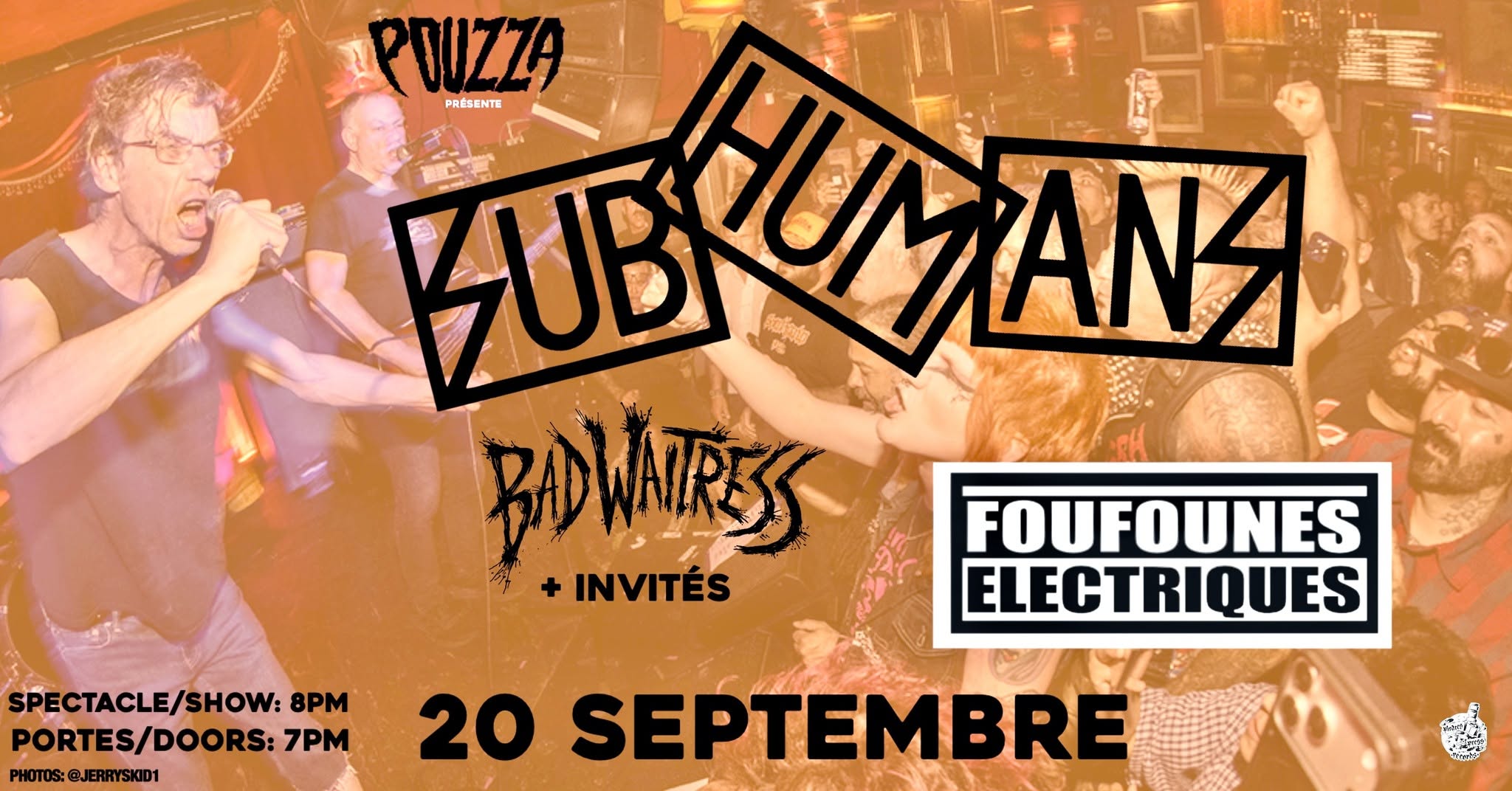 Subhumans + Bad Waitress @ Foufounes Électriques - 20 Septembre 2026