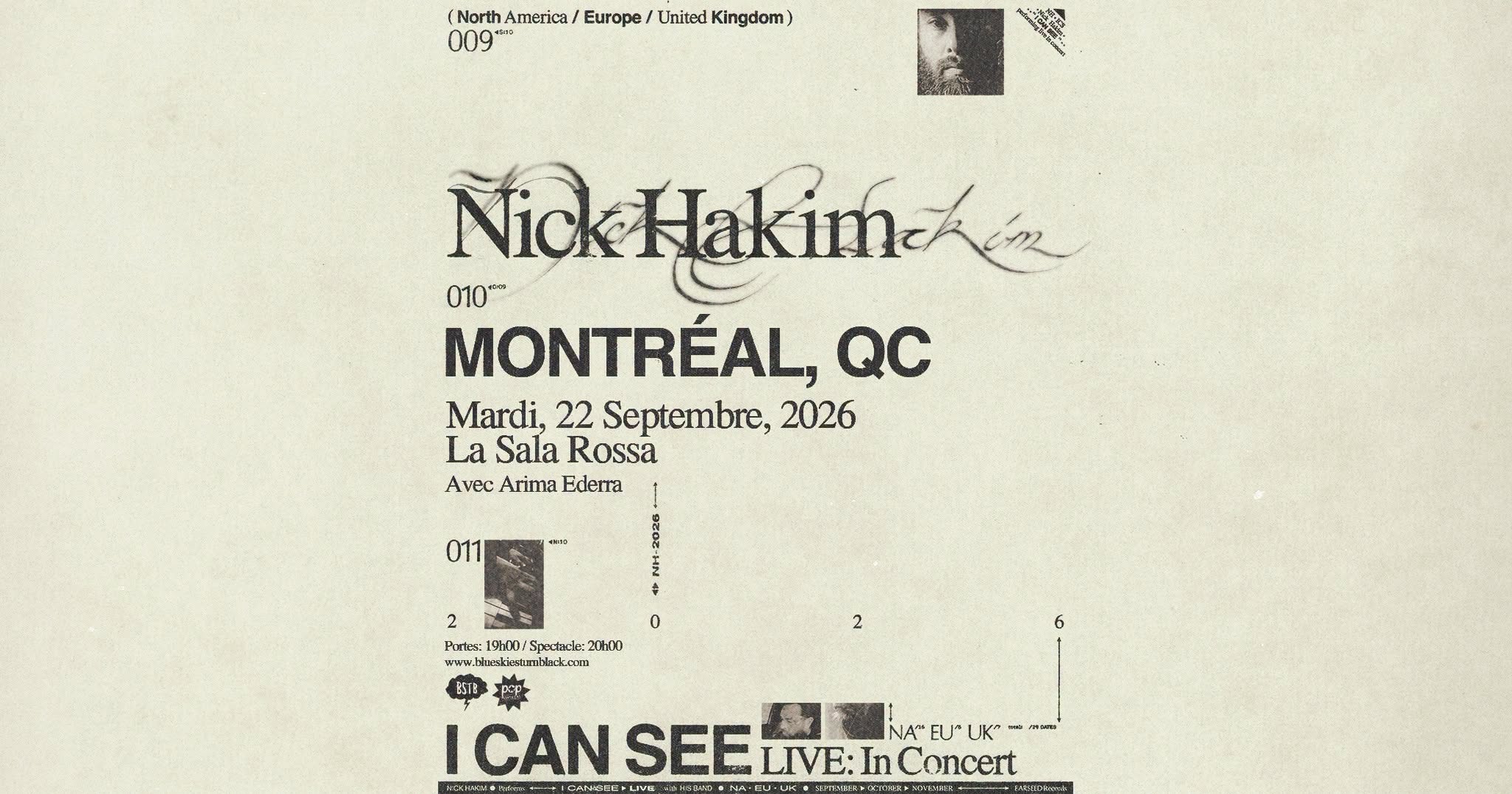 NICK HAKIM + ARIMA EDERRA - Montréal