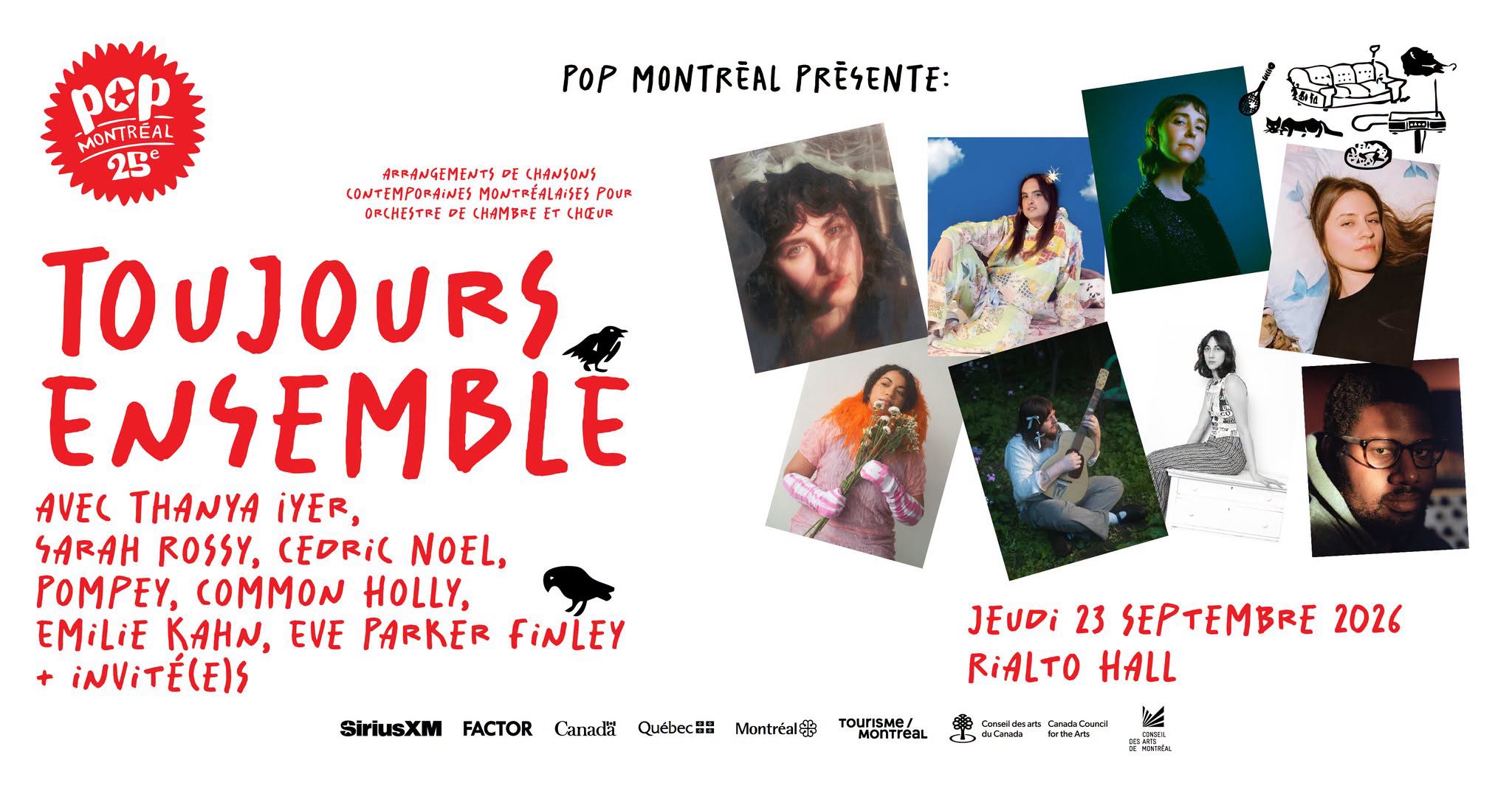 Toujours Ensemble : arrangements de chansons contemporaines montréalaises pour orchestre de chambre