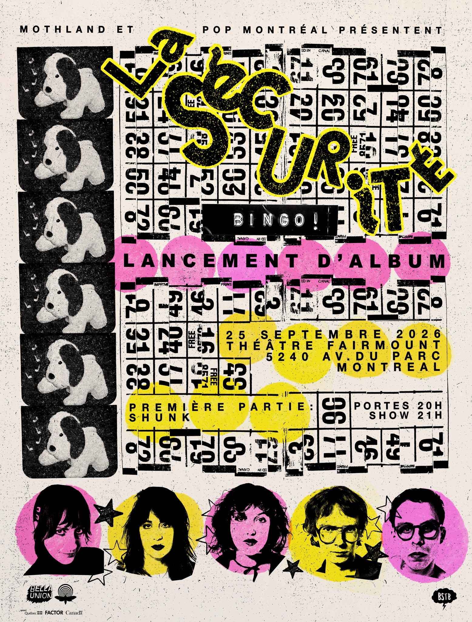 La Sécurité lancement d'album + Shunk @ Théâtre Fairmount
